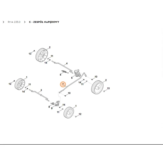 STIHL Dźwignia przełożenia 6311 703 8800